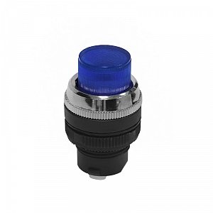 Фотография товара 'Texenergo Кнопочный выключатель ABLFP-22 синяя с подсветкой 1з+1р 230В голова MFK-ABLFP-230-07g'