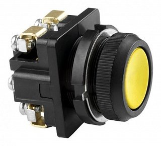 Фотография товара 'Texenergo Выключатель кнопочный КЕ 011/5 желтый 1р, карболит B0115-01Y'