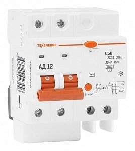 Фотография товара 'Texenergo Дифф. автомат АД-12 50А/30мА AD12-50-С-30'