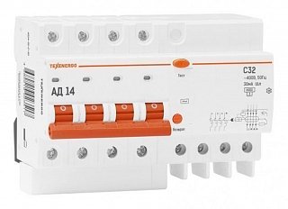 Фотография товара 'Texenergo Дифф. автомат АД-14 32А/30мА AD14-32-С-30'