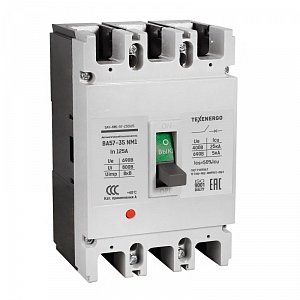 Фотография товара 'Texenergo Автоматический выключатель ВА 57 35 NM1-341210 125А с независимым расцепителем НР-NM1/0250 SAVSR-NM1-57-250125'