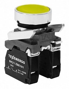 Фотография товара 'Texenergo Выключатель кнопочный ВК21-ВА55 1з+1р жёлтый B21-BA55'