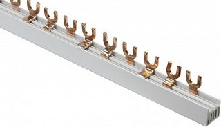 Фотография товара 'Texenergo Шина соединительная тип FORK (вилка) 3ф до 100А (дл.1м) NSF3-100'