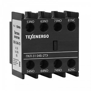 Фотография товара 'Texenergo Приставка контактная ПКЛ-31 04Б-2ТЭ 10А 3НО+1НЗ Теxenergo черная PKL31-2'