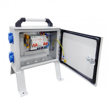 Фотография товара 'Texenergo Щит механизации ЩМ- РУСП- 32-2х1П- IP54 (ВВ- 32А с УЗО, 2роз. 1Р+N+РЕ 16А) SM-32-216'