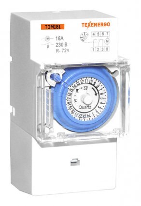Фотография товара 'Texenergo MTEM181 ТЭМ181 таймер аналоговый на DIN-рейку'