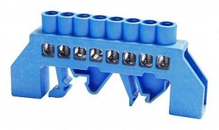 Фотография товара 'Texenergo Шина нулевая "N" 8 6х9 мм (в комбинированном DIN-изоляторе) NN-69-08-U'