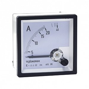 Фотография товара 'Texenergo Амперметр А72 ТЕ 20А - 1,5 А72-20'