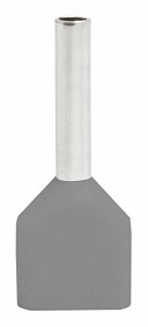 Фотография товара 'Texenergo Наконечник штыревой втулочный изолирован. двойной НШвИ2 2,5-10 (100 шт.) NS2V025-10'