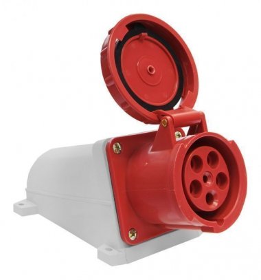 Фотография товара 'Texenergo SE135-063Q Розетка 135 стац. ОУ 3Р+PE+N 63А 380В IP54'