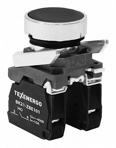Фотография товара 'Texenergo Выключатель кнопочный ВК21-ВА25 1з+1р чёрный B21-BA25'
