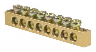 Фотография товара 'Texenergo Шина нулевая "N" открытая 8/2 сечение 6х9 мм  NN2-69-08'