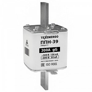 Фотография товара 'Texenergo Плавкая вставка ППН39 200А габарит 3 PP40-200'