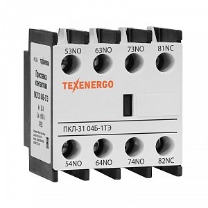 Фотография товара 'Texenergo Приставка контактная ПКЛ-31 04Б-1ТЭ 10А 3НО+1НЗ Теxenergo белая PKL31-1'