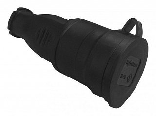 Фотография товара 'Texenergo Розетка каучук. перенос. с З/К с защитной крышкой IP44 RKP16-001'