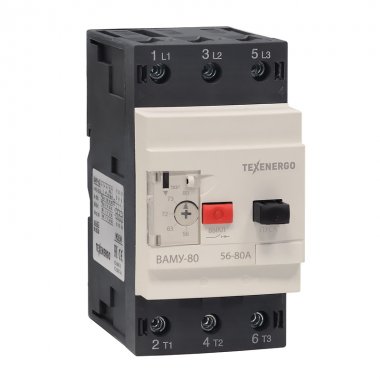 Фотография товара 'Texenergo MS80M Пускатель ручной кнопочный ВАМУ 56-80А'