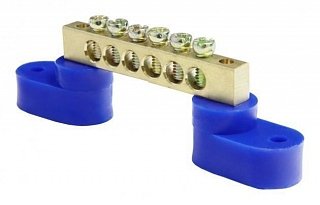 Фотография товара 'Texenergo Шина нулевая "N" 6 6х9 мм (с двумя угловыми изоляторами) NN2-69-06-Y2'