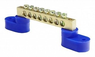 Фотография товара 'Texenergo Шина нулевая "N" 8 6х9 мм (с двумя угловыми изоляторами) NN2-69-08-Y2'