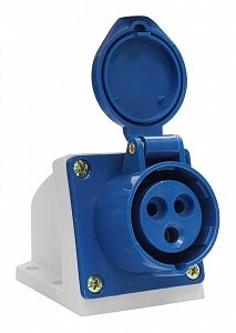 Фотография товара 'Texenergo Розетка 113 стац. ОУ 2Р+PE 16А 220В IP44 SE113-016M'