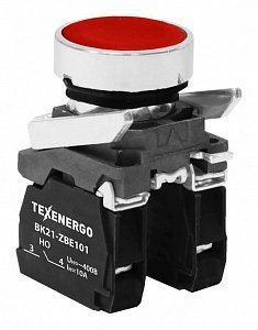Фотография товара 'Texenergo Выключатель кнопочный ВК21-ВА45 1з+1р красный B21-BA45'