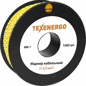Фотография товара 'Texenergo Маркер МК1-2,5 мм символ "6" 1000шт/рол. CM1R6'
