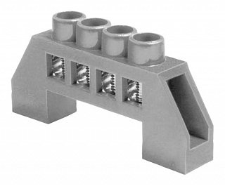 Фотография товара 'Texenergo Шина нулевая "N" 4 6х9 мм (в изоляторе под винт) серая NN-69-05-V'