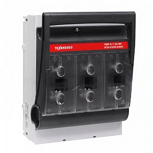 Фотография товара 'Texenergo Предохранитель-выключатель-разъединитель ПВР- 3-1-3п-00 IP30 УХЛ3 630А new PVRBL-3-1-3-630'