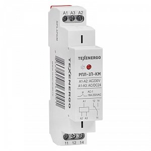 Фотография товара 'Texenergo Промежуточное реле РПЛ-1П-КМ 230AC (24AC/DC) 16А 1NO/NC RPL1PKM'