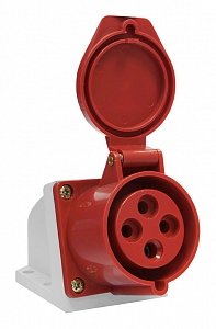 Фотография товара 'Texenergo Розетка 124 стац. ОУ 3Р+PE 32А 380В IP44 SE124-032Q'