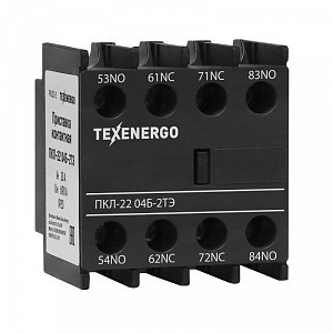 Фотография товара 'Texenergo Приставка контактная ПКЛ-22 04Б-2ТЭ 10А 2НО+2НЗ Теxenergo черная PKL22-2'