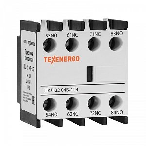 Фотография товара 'Texenergo Приставка контактная ПКЛ-22 04Б-1ТЭ 10А 2НО+2НЗ Теxenergo белая PKL22-1'