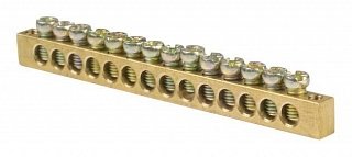 Фотография товара 'Texenergo Шина нулевая "N" открытая 14/2 сечение 8х12 мм NN2-812-14'