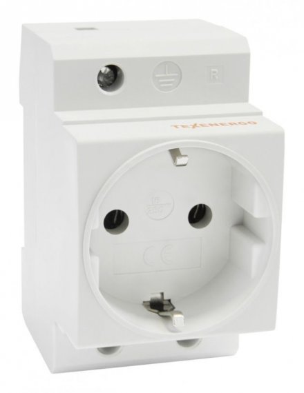 Фотография товара 'Texenergo MRD67Z Розетка на DIN-рейку с ЗК РД-67зк'