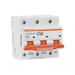 Фотография товара 'Texenergo Автоматический выключатель ВА67-100 3п 50А 10кА Texenergo хар-ка С TAM310C050'