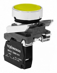 Фотография товара 'Texenergo Выключатель кнопочный ВК21-ВА51 1з жёлтый B21-BA51'