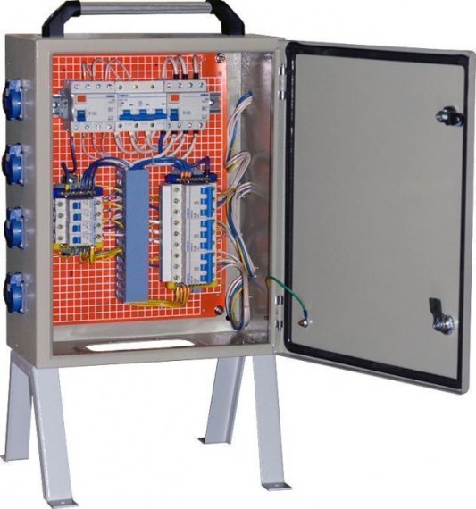 Фотография товара 'Texenergo Щит механизации ЩМ- РУСП- 50-5х1П-3х3П-IP54 (ВВ- 50А с 1 УЗО, 5 роз. 1Р+N+РЕ 16А, 3 роз. 3Р+N+PE 32A) SM-50-516-332'