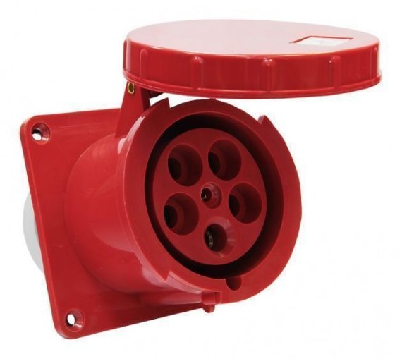 Фотография товара 'Texenergo SE345-125Q Розетка 345 стац. 3Р+N+PE 125А 380В (без основания) IP67'