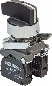 Фотография товара 'Texenergo Переключатель ВК21-ВJ53 2з (3 положения) c возвратом в центр I-0-I S21-BJ53'