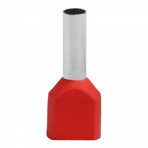 Фотография товара 'Texenergo Наконечник штыревой втулочный изолирован. двойной НШвИ2 1,0-8 (100 шт.) NS2V010-08'