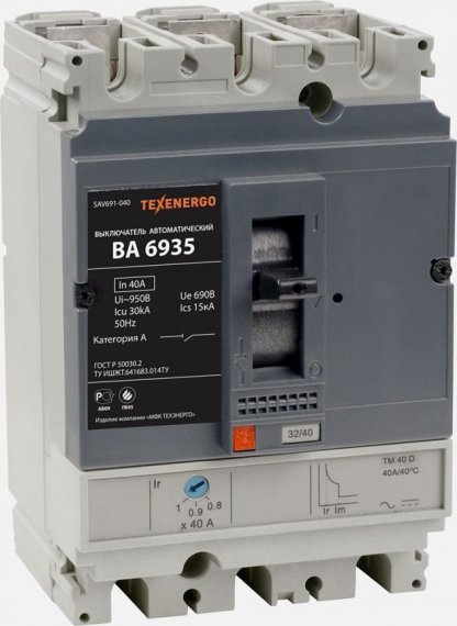 Фотография товара 'Texenergo SAV691-040 Выключатель автоматический'