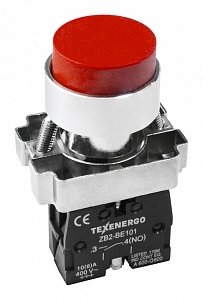 Фотография товара 'Texenergo Кнопочный выключатель LAY5-BL41 красный 1з MFK-BL-04'