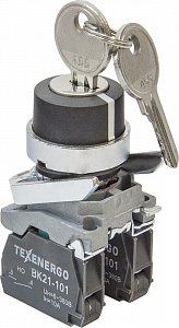 Фотография товара 'Texenergo Переключатель ВК21-ВG03 2з (3 положения) с фикс., ключ I-0-I S21-BG03'