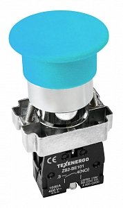 Фотография товара 'Texenergo Кнопочный выключатель LAY5-BС61 "Грибок" синий 1з MFK-BC-07'