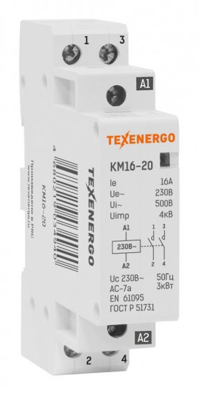 Фотография товара 'Texenergo KM16-20 Контактор модульный'