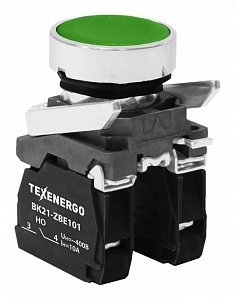 Фотография товара 'Texenergo Выключатель кнопочный ВК21-ВА35 1з+1р зеленый B21-BA35'