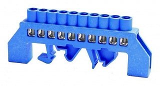 Фотография товара 'Texenergo Шина нулевая "N" 10 6х9 мм (в комбинированном DIN-изоляторе) NN-69-10-U'