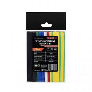 Фотография товара 'Texenergo Набор термоусадочных трубок ТУТнг 16/8, (2:1), 100 мм, (20 шт.) TTF16-KIT-2-1-100-20'