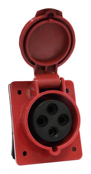 Фотография товара 'Texenergo SE424-032Q Розетка 424 стац. СУ 3Р+PE 32А 380В IP44'