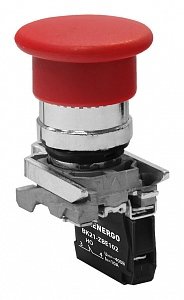 Фотография товара 'Texenergo Выключатель кнопочный ВК21-ВС42 1р красный гриб B21-BC42'